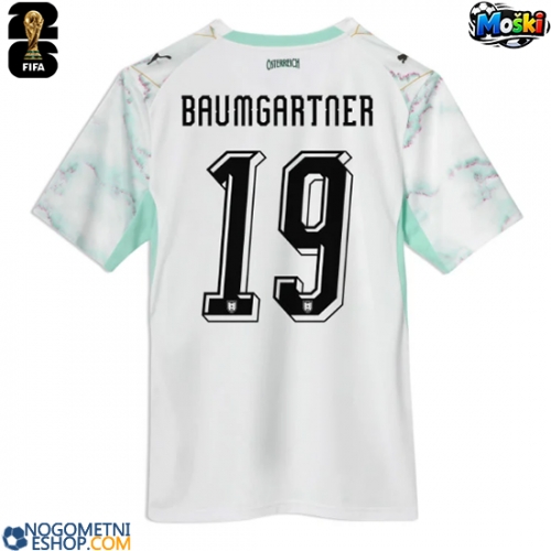 Moški Nogometni dresi Avstrija Christoph Baumgartner #19 Gostujoči SP 2026 Kratek Rokav